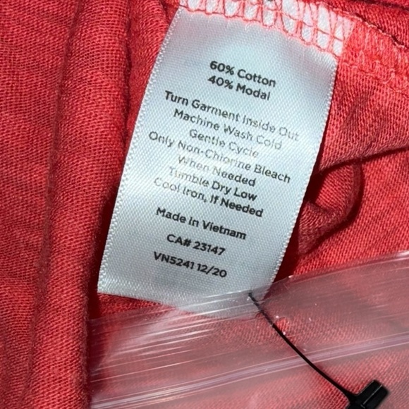 NWT TALBOTS Cotton Modal Back Detail Tee - Solid Patio Red Plus 1X - Picture 6 of 15